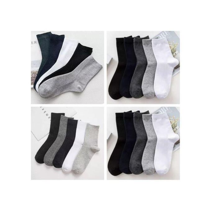 12 Pairs Plain Office Cotton Men Socks – Assorted Colors, Breathable Business Crew Socks with Reinforced Heel & Toe for Everyday Comfort