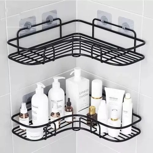 Bathroom Shelf Shower Shelves, Corner shelves Shampoo Storage Rack Kitchen Storage Holder Punch-Free Wall Mounted Organizer Bathroom Accessories