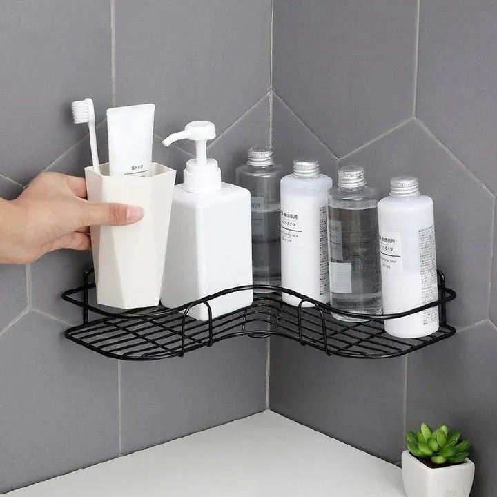 Bathroom Shelf Shower Shelves, Corner shelves Shampoo Storage Rack Kitchen Storage Holder Punch-Free Wall Mounted Organizer Bathroom Accessories