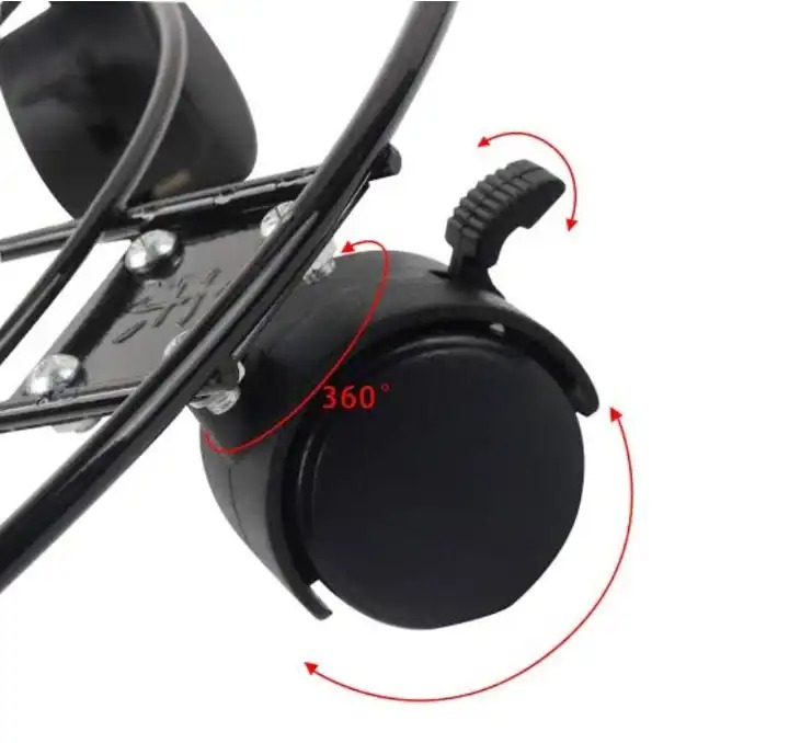 Gas cylinder moveable trolley engineered for extra stability with strong Plastic cased wheels This wheel can move in any direction