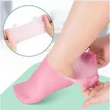 Moisturizing Silicone Sock, Exfoliating Silicon Socks, 1 Pair/Set Breathable Moisturising Protector Pedicure Dry Cracked Skin Care Heel Cups