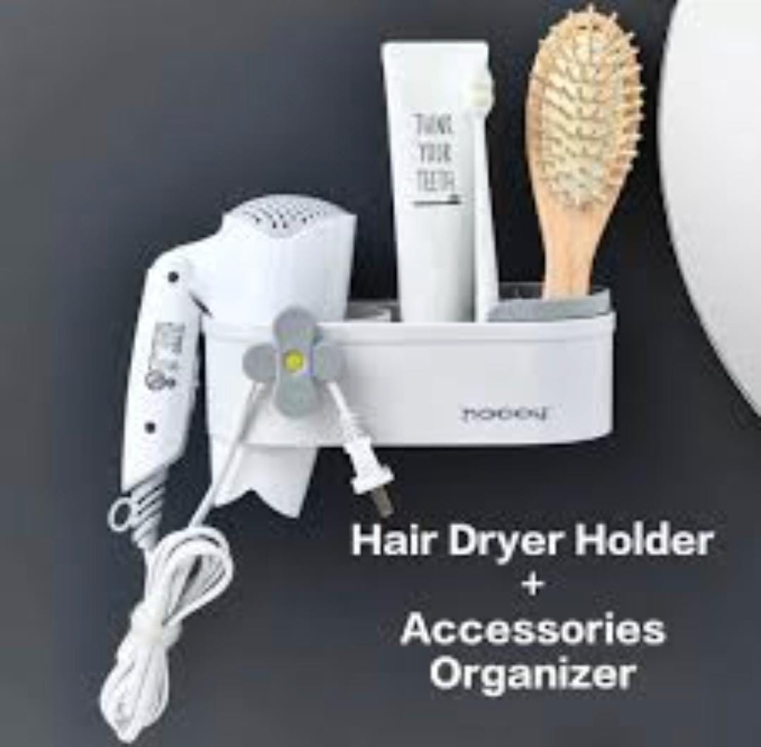 Reduced price ❗❗❗! adhesive sticker wall mounted organizer for hair blow dry, combs, oils, other hair care tools now available @ksh 499 wholesale price.
