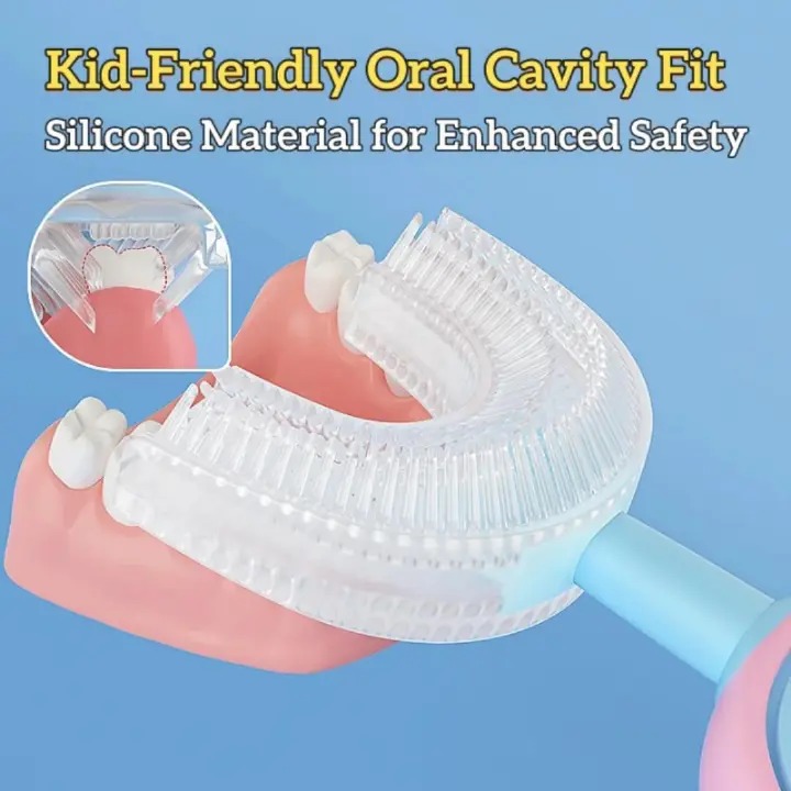 NEW ARRIVALS🔥🔥🔥Generic Baby Toothbrush set. Kids toothbrush. Baby friendly toothbrush. U shaped 360⁰ cleaning kids toothbrush. Baby oral care products. Silicone children's brushes for home use