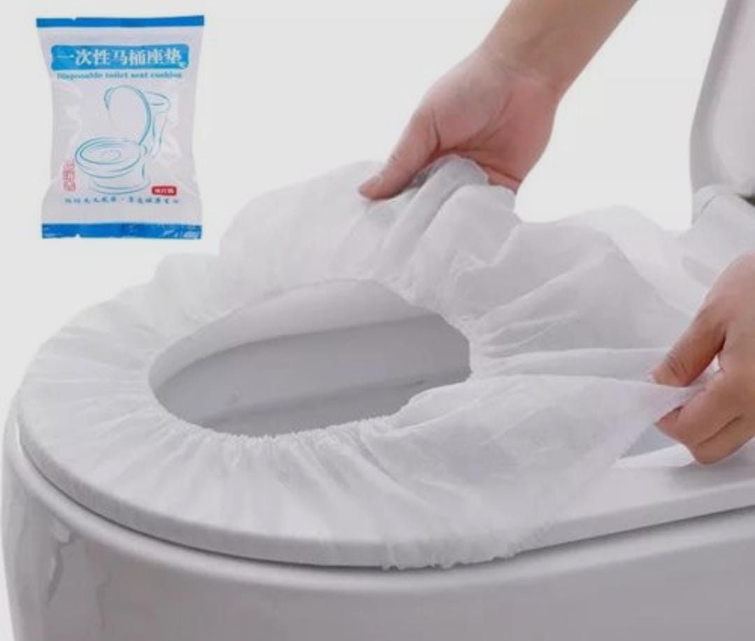 New Arrival!!! Disposable Toilet Seat Covers 10Pc Pack, Hygienic, Portable, Travel Friendly, Sanitary, Waterproof, Soft, Easy To Use, Ideal For Home, Office, Public Restrooms, Hotels, And Travel.