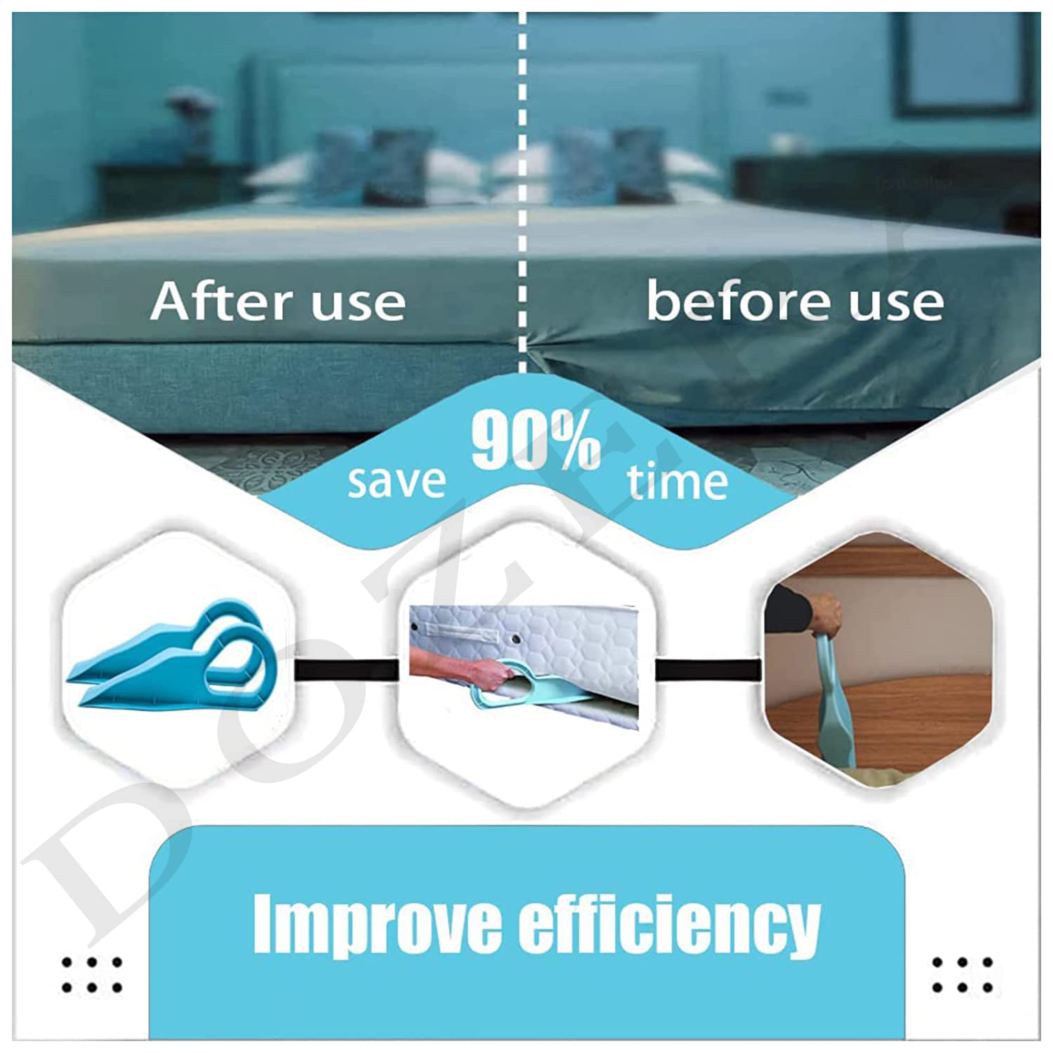 Plastic Bed Spread Tool (Mattress Lifter), Durable, Lightweight, Easy To Use, Perfect For Changing Bed Sheets, Lifting Mattresses, Cleaning Under Bed, Space-Saving, Home Essentials, Bedroom Organizer.