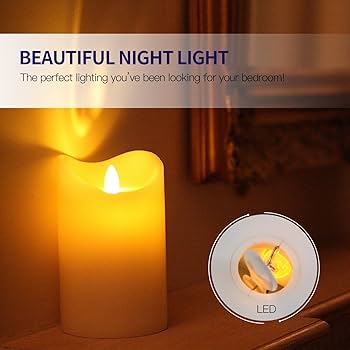 LED Plastic Swing Candle, Battery Operated, Flickering Light, Safe & Decorative, Indoor & Outdoor Use, Home Decor, Romantic Ambiance, Party Decoration, Night Light, Wedding, Festival, Stylish Lighting