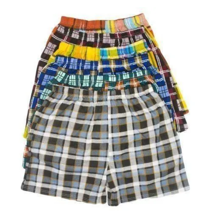 OFFER OFFER  Men's Quality Pure Cotton 2Pcs Boxers, Checked Plaid Design, Soft Comfortable Underwear, Breathable Cotton, Durable Everyday Wear, Perfect Fit, Stylish Men’s Boxers for All Day Comfort