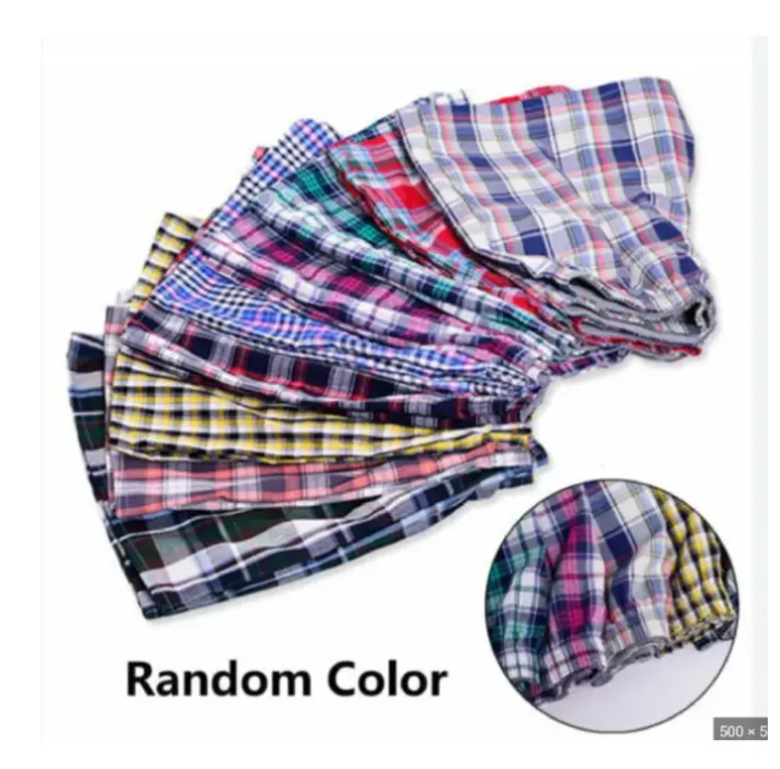 OFFER OFFER  Men's Quality Pure Cotton 2Pcs Boxers, Checked Plaid Design, Soft Comfortable Underwear, Breathable Cotton, Durable Everyday Wear, Perfect Fit, Stylish Men’s Boxers for All Day Comfort
