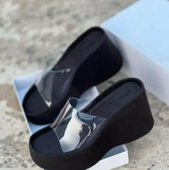 Women’s Clear Strap Wedge Sandals with trendy platform design and slip-on comfort. Zara-inspired summer heels perfect for casual wear, parties, and vacations. Stylish, lightweight, and easy to match