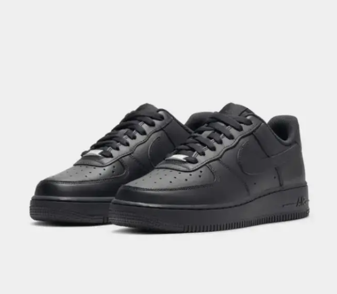 Air Force 1 Sneakers White And Black High Quality Classic Low Top Shoes Durable Leather Comfortable Cushioned Sole Stylish Streetwear Everyday Wear For Men And Women Trendy Footwear Best Seller