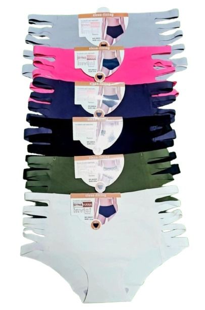 Aztas Womens 6pcs seamless Bikini soft stretch comfort,everydaysexy underwear set