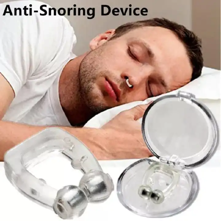 Flash sale!! Magnetic Anti Snoring Device Silicone ,Snore stopper Nose Clip Tray Sleeping Aid Apnea Guard Night Device WHITE as in Picture