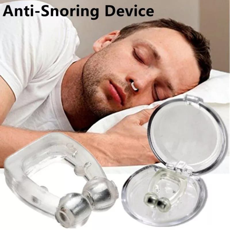 Flash sale!! Magnetic Anti Snoring Device Silicone ,Snore stopper Nose Clip Tray Sleeping Aid Apnea Guard Night Device WHITE as in Picture