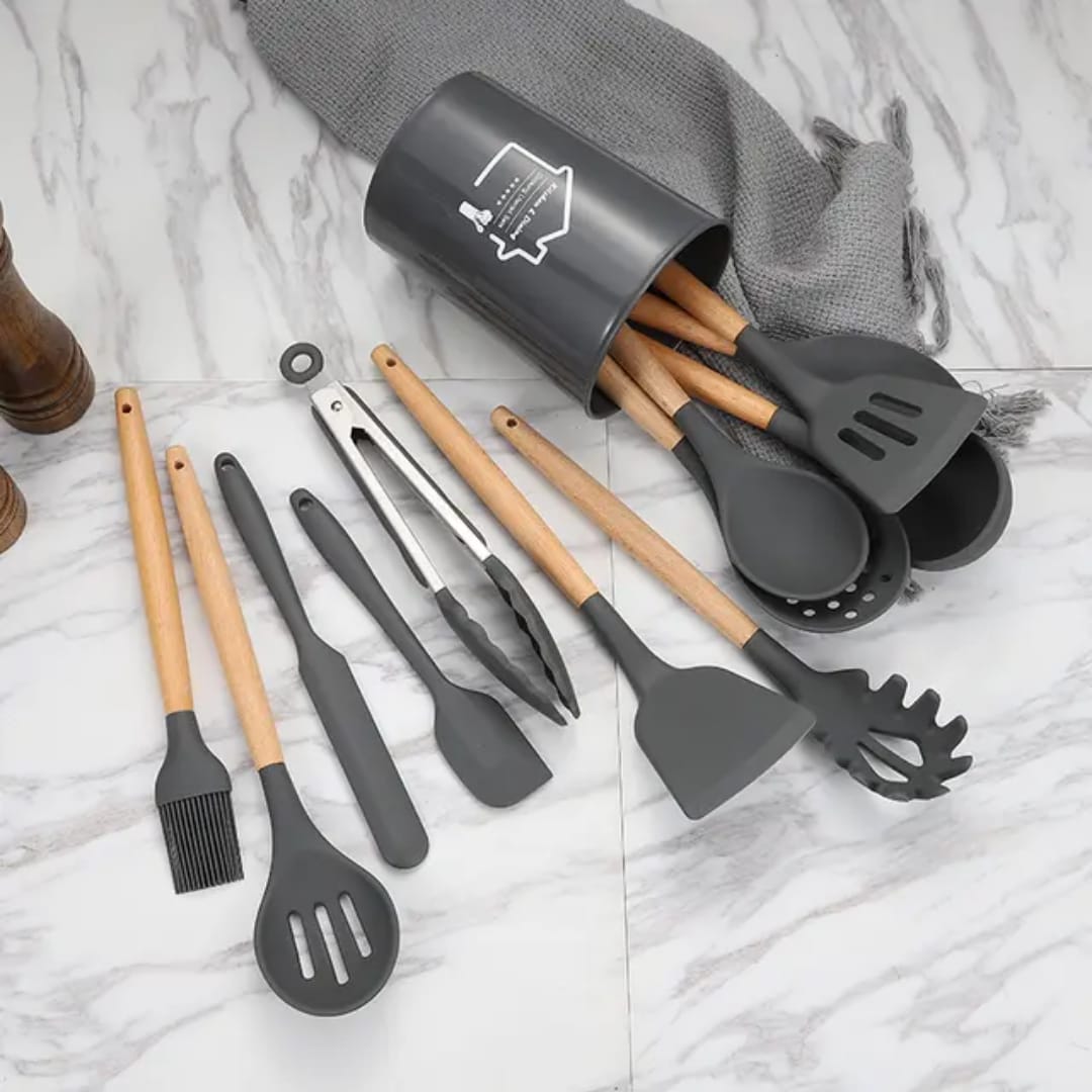 Silicone Spoon Set — Heat-Resistant & Easy to Clean