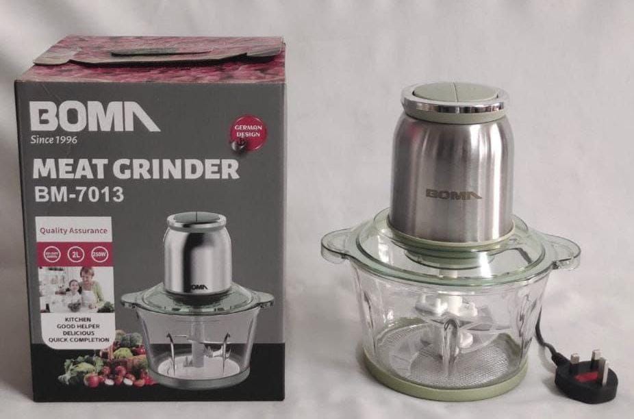 BOMA Multi-Functional Meat Grinder — 250W, 2.0L Glass Bowl | Model BM-7013