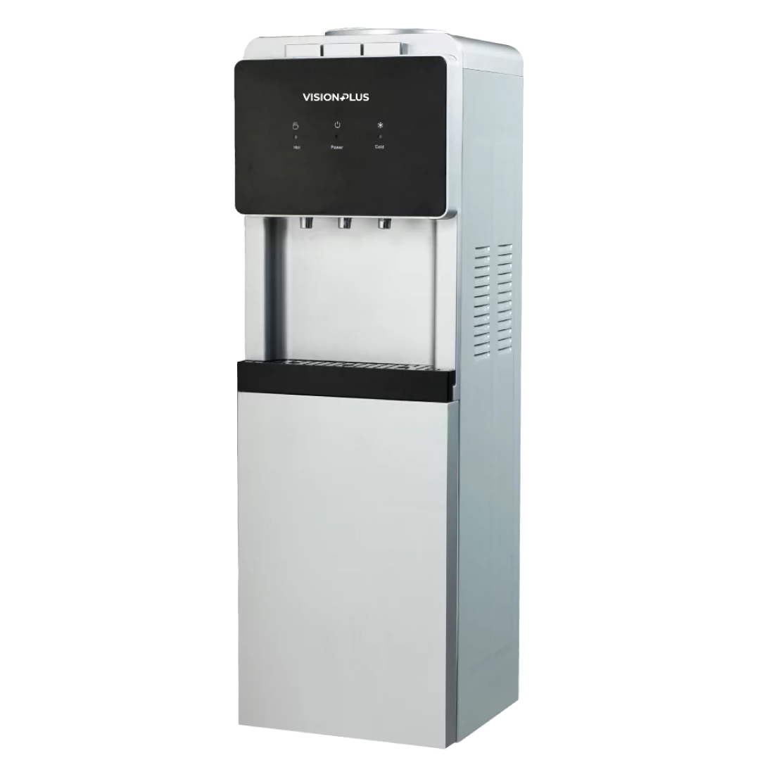 [Exclusive Online Offer] Vision Plus VPWD2HC, free-standing Hot, Normal (Room Temperature), and Cold water dispenser, Electric Cooling, Safety Child Lock, Under-Storage Cabinet