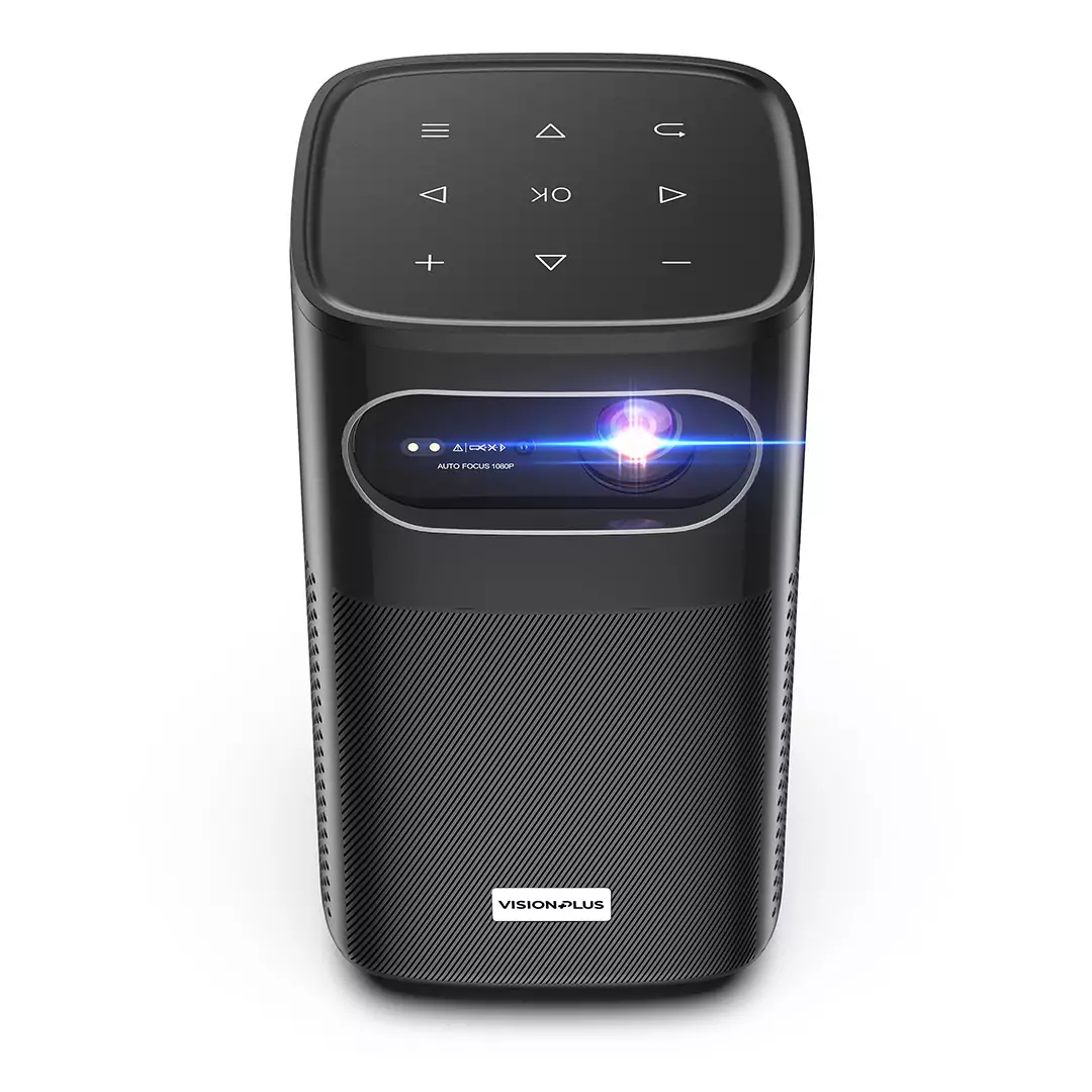 [Exclusive Online Offer] Vision Plus Lumen Mini (VPPJ250A) portable smart projector, Massive 15,000mAh battery, True 1080P Full HD, projection from 32" up to 100", Built-in Android 9.0