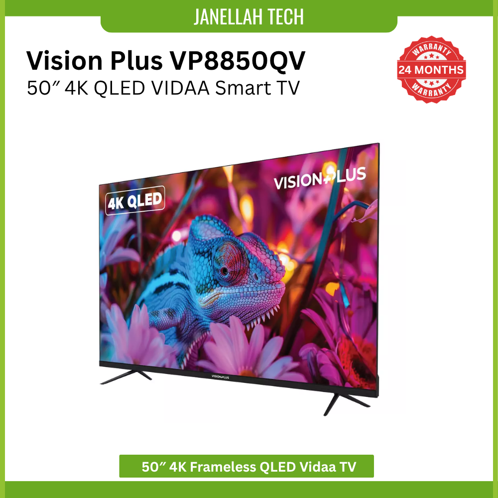 [Exclusive Online Offer] Vision Plus 50" 4K QLED VIDAA TV (VP8850QV) &  55" 4K QLED VIDAA TV  VP8855QV, premium cinema, budget-friendly powerhouse TV, 4K , 20W Dolby Audio (2 x 10W)
