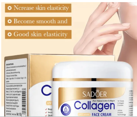 Sadoer 2-in-1 Collagen Skincare Set – Includes Anti-Aging Collagen Face Serum and Collagen Face Cream. This moisturizing duo helps reduce the appearance of wrinkles and fine lines while smoothing and