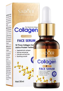 Sadoer 2-in-1 Collagen Skincare Set – Includes Anti-Aging Collagen Face Serum and Collagen Face Cream. This moisturizing duo helps reduce the appearance of wrinkles and fine lines while smoothing and