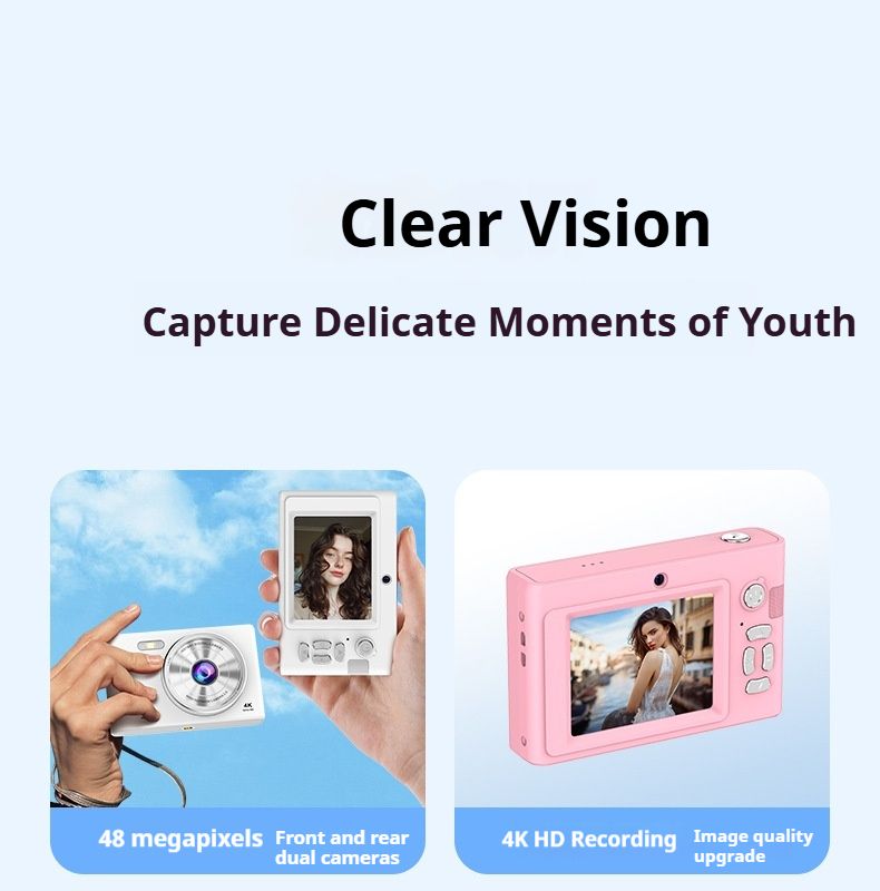 32GB Digital Camera Compact 48MP Autofocus 16X Digital Zoom Photo Camera: 2.8 Inch 4K LCD Screen Portable Vlogging Photography Camera for Kids, Beginners, Teens, Students