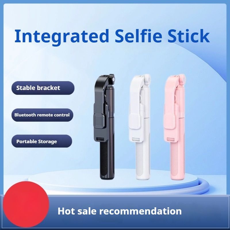 All-in-One Bluetooth Selfie Stick, Portable Stable Tripod for Travel, Photo & Live Streaming