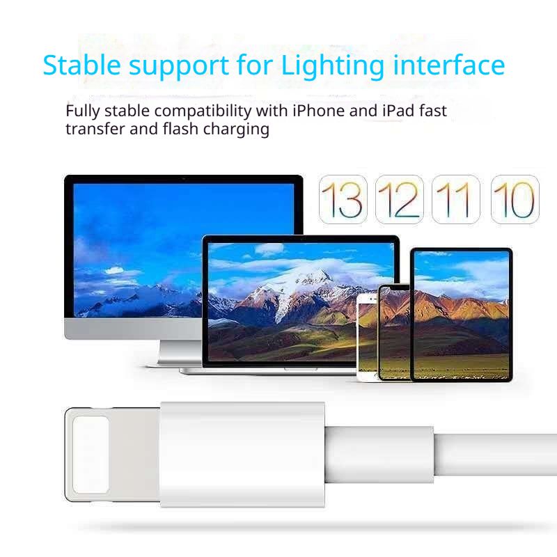 1 meter Fast Charging Cable for iPhone Series, Safe Fast Charge USB Data Sync Cord