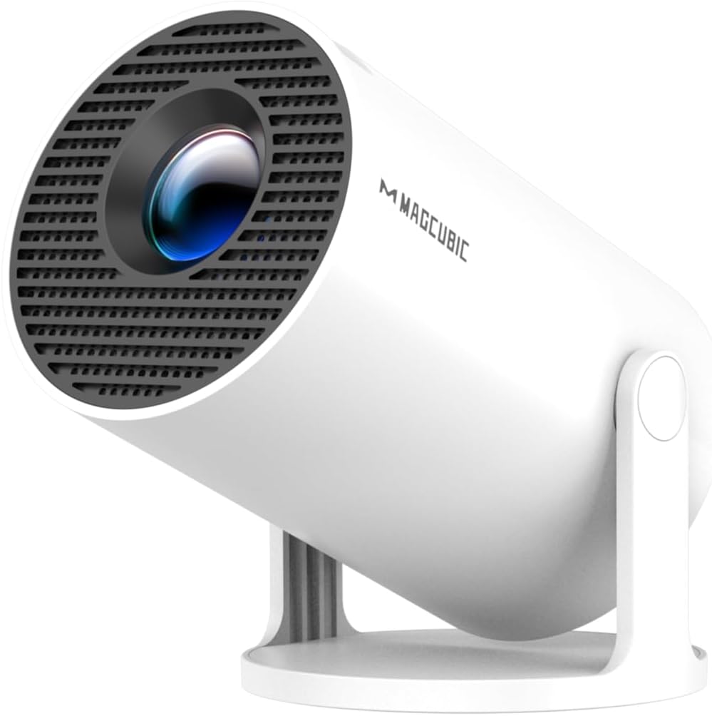 2026 HY300PRO Mini Projector with WiFi and Bluetooth, 4K Support Smart Portable Projector, Auto Keystone, Voice Control Remote, 180 Degree Rotation, Home Video Projetor for Bedroom