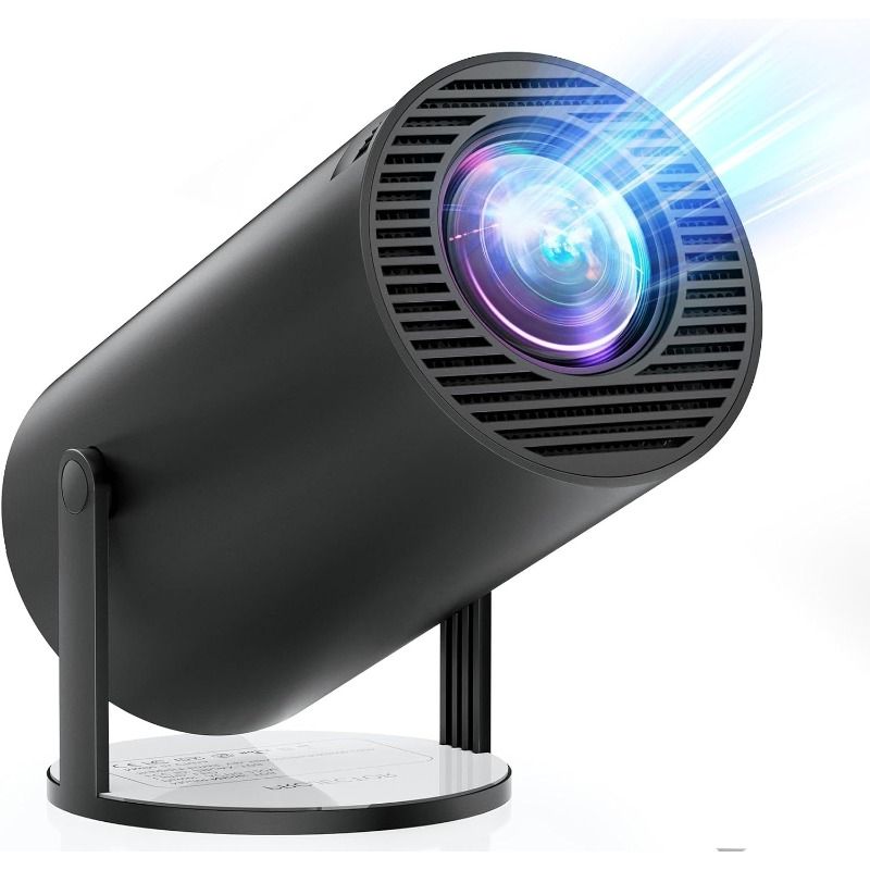 [Built-in Apps & Android 11.0] Mini Projector Portable 18000 Lux 4K Supported 180° Rotation & Auto Keystone, Outdoor Projector Compatible with TV Stick/Windows/iOS/Android/HDMI/USB (1080P-2)