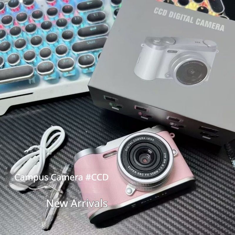 Retro Dual Lens Cute Digital Camera for Students, Photo & Transfer to Phone