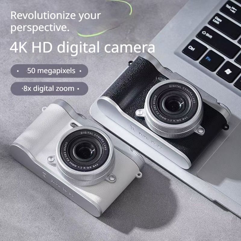 Retro Dual Lens Cute Digital Camera for Students, Photo & Transfer to Phone