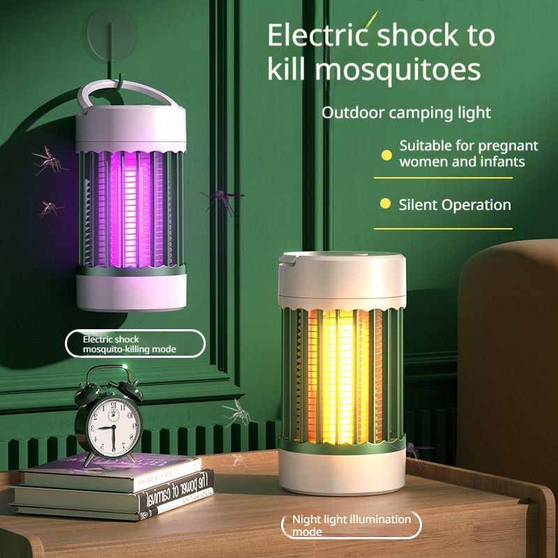 Roman Column Style Electric Mosquito Killer Lamp, USB Rechargeable Outdoor Mosquito Trap, Quiet Mosquito Repellent, Safe for Pregnant Women & Babies