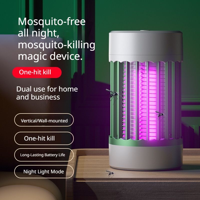 Roman Column Style Electric Mosquito Killer Lamp, USB Rechargeable Outdoor Mosquito Trap, Quiet Mosquito Repellent, Safe for Pregnant Women & Babies