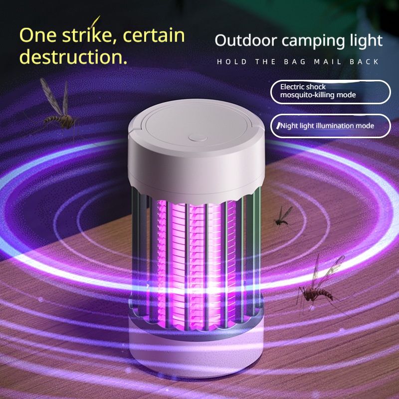 Roman Column Style Electric Mosquito Killer Lamp, USB Rechargeable Outdoor Mosquito Trap, Quiet Mosquito Repellent, Safe for Pregnant Women & Babies