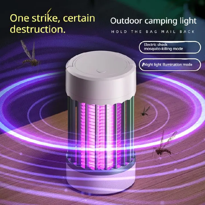 Roman Column Style Electric Mosquito Killer Lamp, USB Rechargeable Outdoor Mosquito Trap, Quiet Mosquito Repellent, Safe for Pregnant Women & Babies