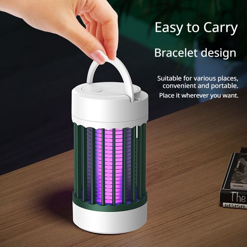 Roman Column Style Electric Mosquito Killer Lamp, USB Rechargeable Outdoor Mosquito Trap, Quiet Mosquito Repellent, Safe for Pregnant Women & Babies