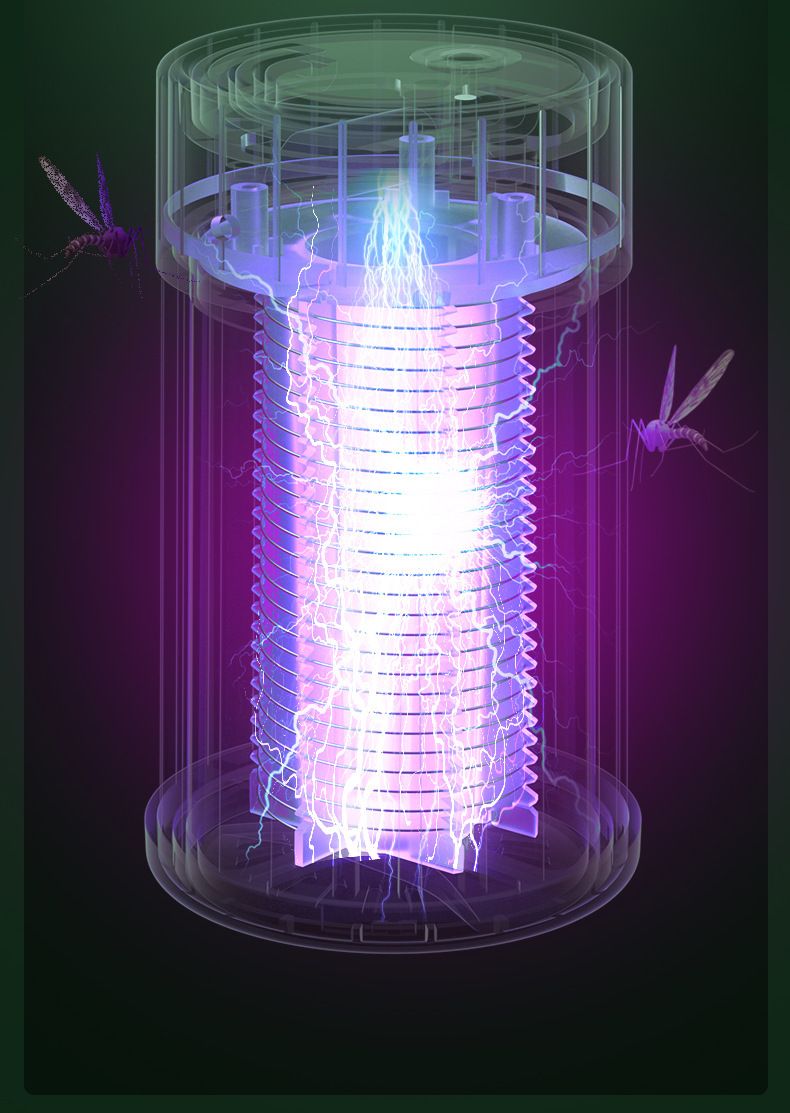 Roman Column Style Electric Mosquito Killer Lamp, USB Rechargeable Outdoor Mosquito Trap, Quiet Mosquito Repellent, Safe for Pregnant Women & Babies