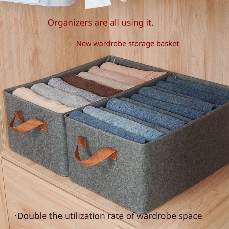 Home bedroom steel frame storage box foldable storage box large capacity clothing storage box organizer box