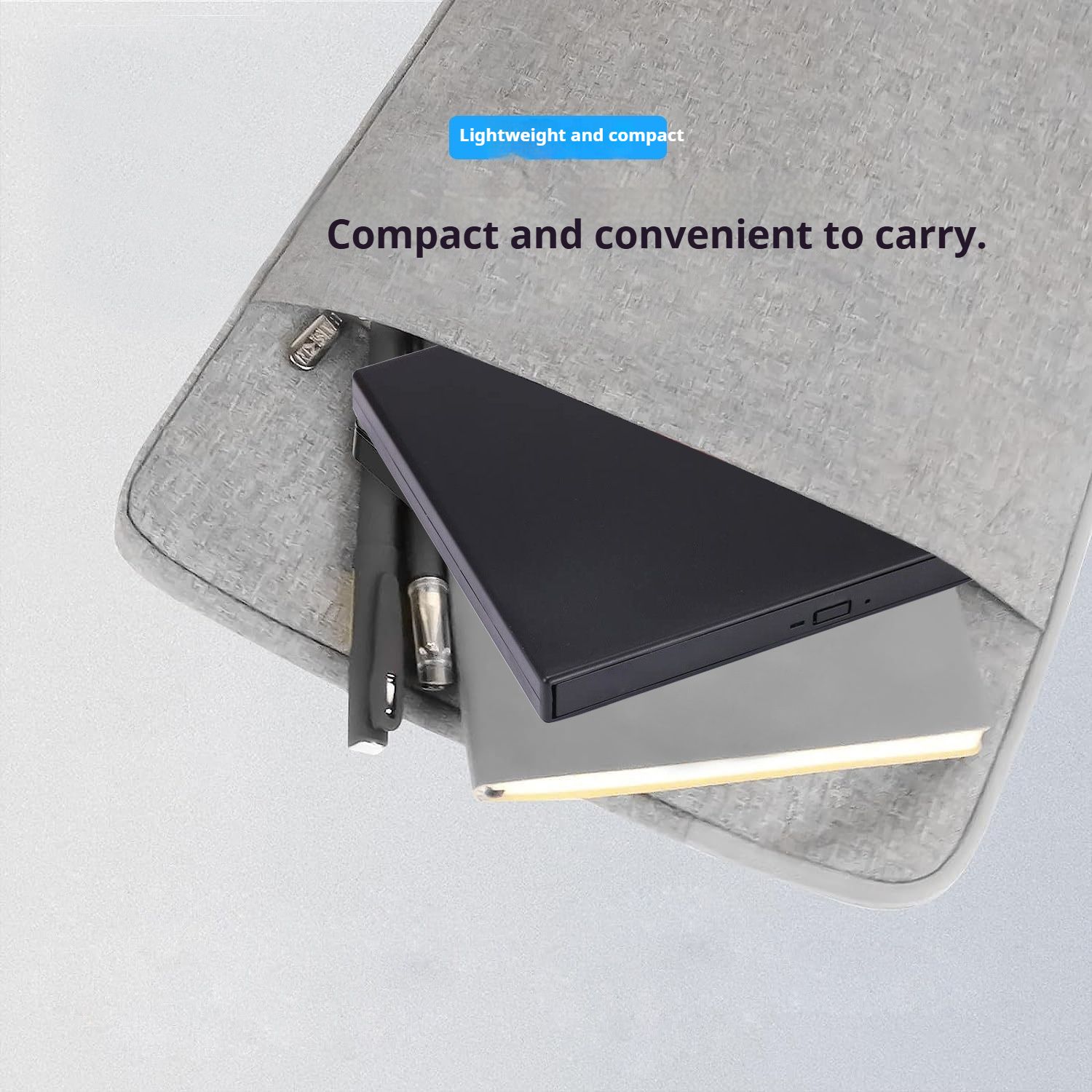 USB Portable DVD Player - High Speed 8X DVD RW & 24X CD Reader for Home & Office