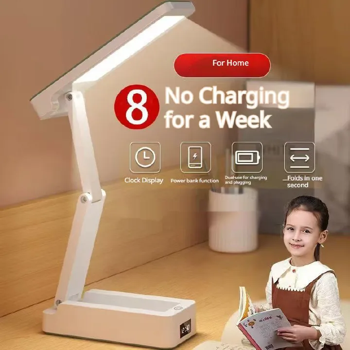 Touch Control LED Study Lamp - USB Rechargeable Dimmable Desk Light for Students