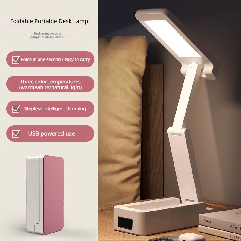 Touch Control LED Study Lamp - USB Rechargeable Dimmable Desk Light for Students