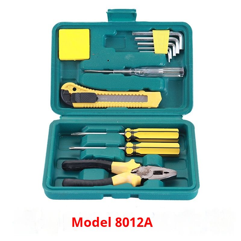 (Chrome plated high-strength steel) 16 piece household tool set with wire pliers and iron handle - multifunctional household tool for home repair, vehicle maintenance, hammer, wrench, and screwdriver