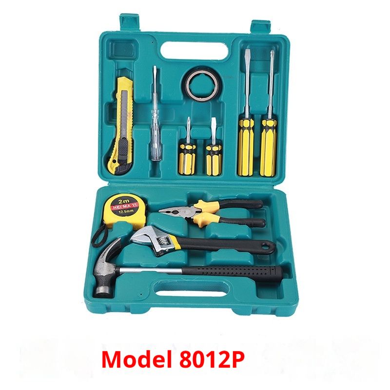 (Chrome plated high-strength steel) 16 piece household tool set with wire pliers and iron handle - multifunctional household tool for home repair, vehicle maintenance, hammer, wrench, and screwdriver