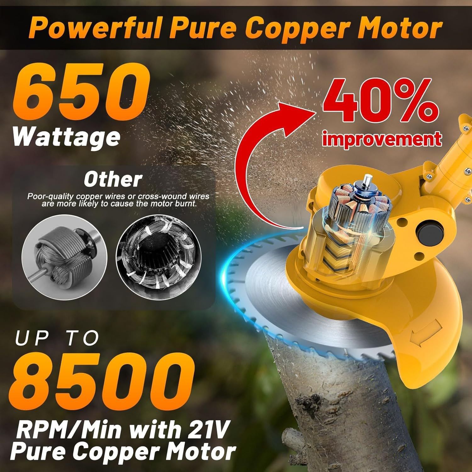 New lithium battery weeding machine Electric mower. Small household lithium battery multifunctional weed killer. 48V battery