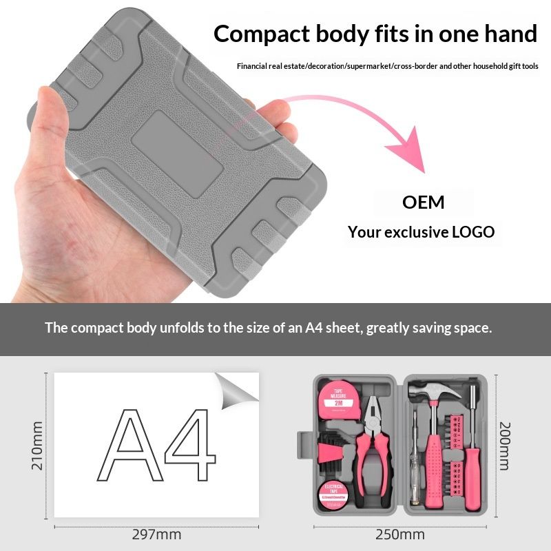 24 in one multifunctional household toolbox Complete list of hardware tools A complete set of manual decoration tools