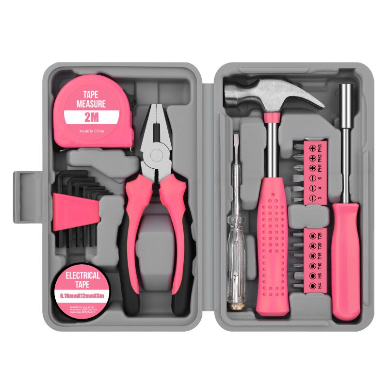 24 in one multifunctional household toolbox Complete list of hardware tools A complete set of manual decoration tools