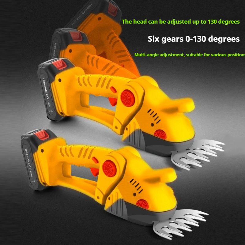 Cordless Grass Shear & Hedge Trimmer - 7.2V Electric Shrub Trimmer 2 in 1 Handheld Grass Trimmer Hedge Shears, Hedge Clippers Grass Cutter w/Pruning Scissor, Rechargeable Battery & Fast Charger