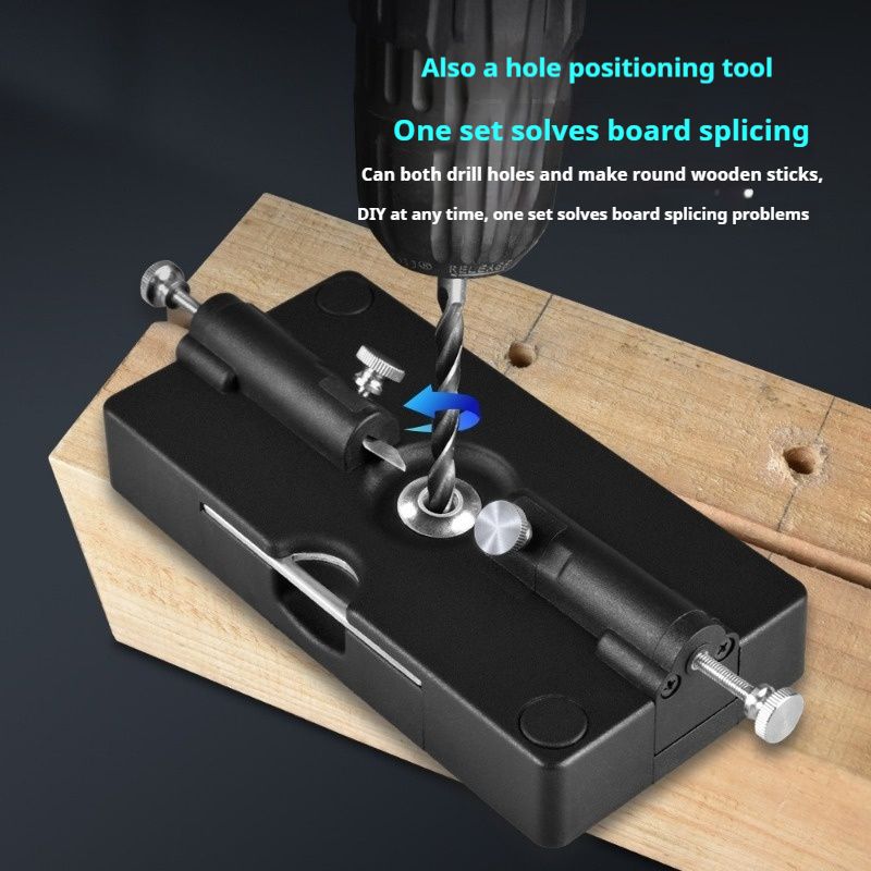 Woodworking drilling straight hole locator, round wood tenon drilling machine