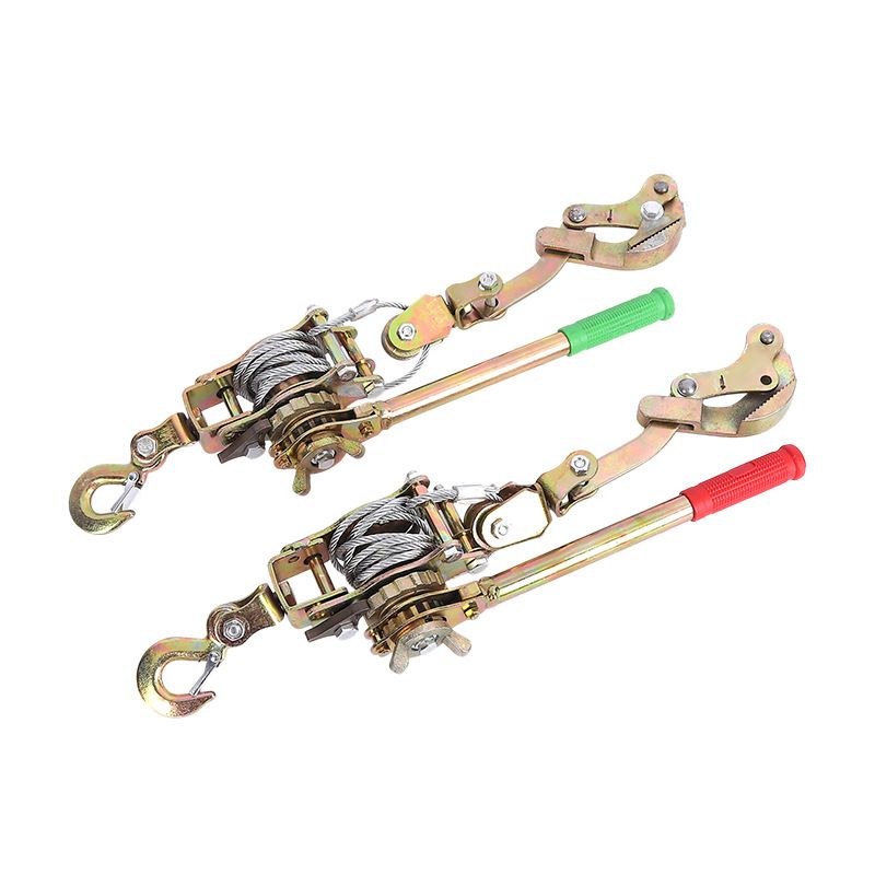 High load ratchet multifunctional wire tensioner, steel wire rope tensioning traction device, power line installation/greenhouse construction/building construction tensioning and fixing tool