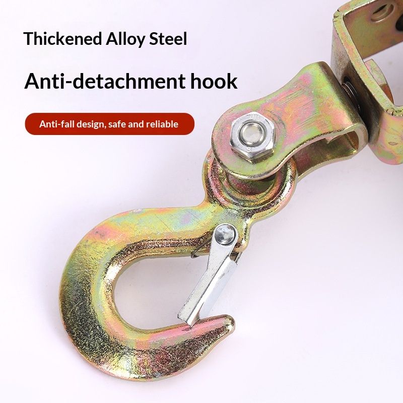 High load ratchet multifunctional wire tensioner, steel wire rope tensioning traction device, power line installation/greenhouse construction/building construction tensioning and fixing tool